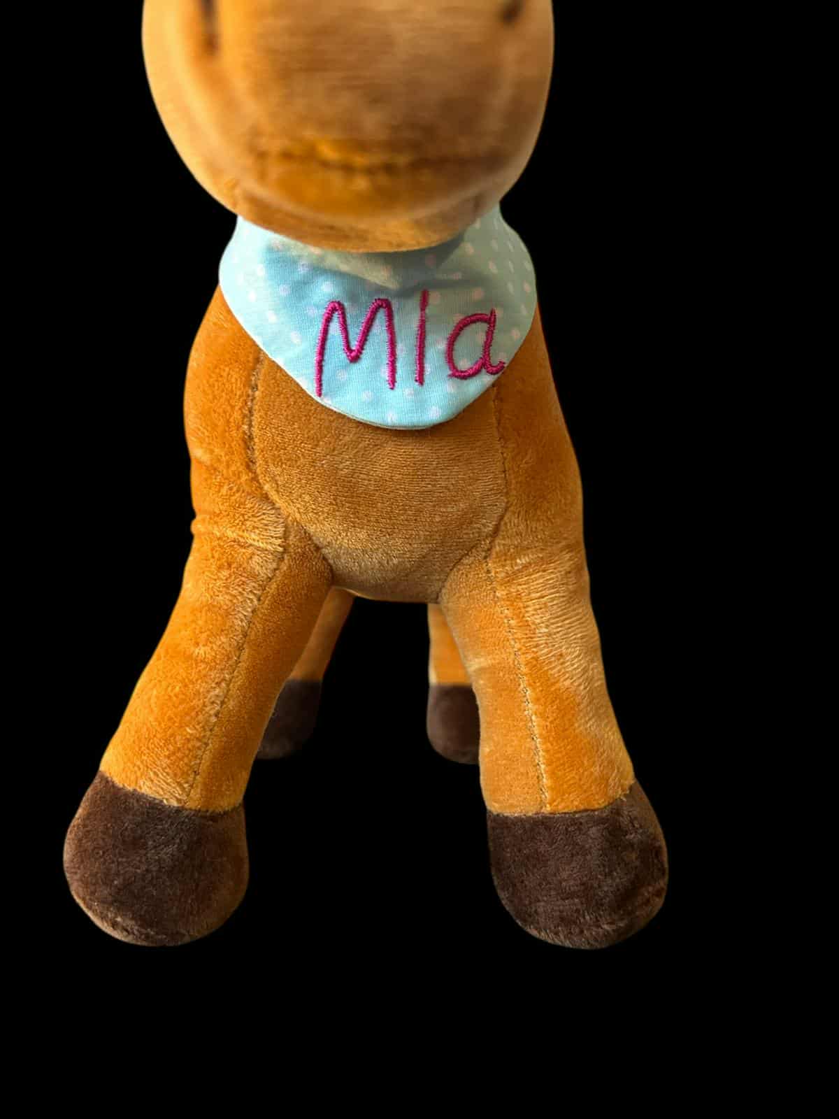 Polly das Pferd - personalisiertes Kuscheltier mit Namenshalstuch in unterschiedlichen Designs