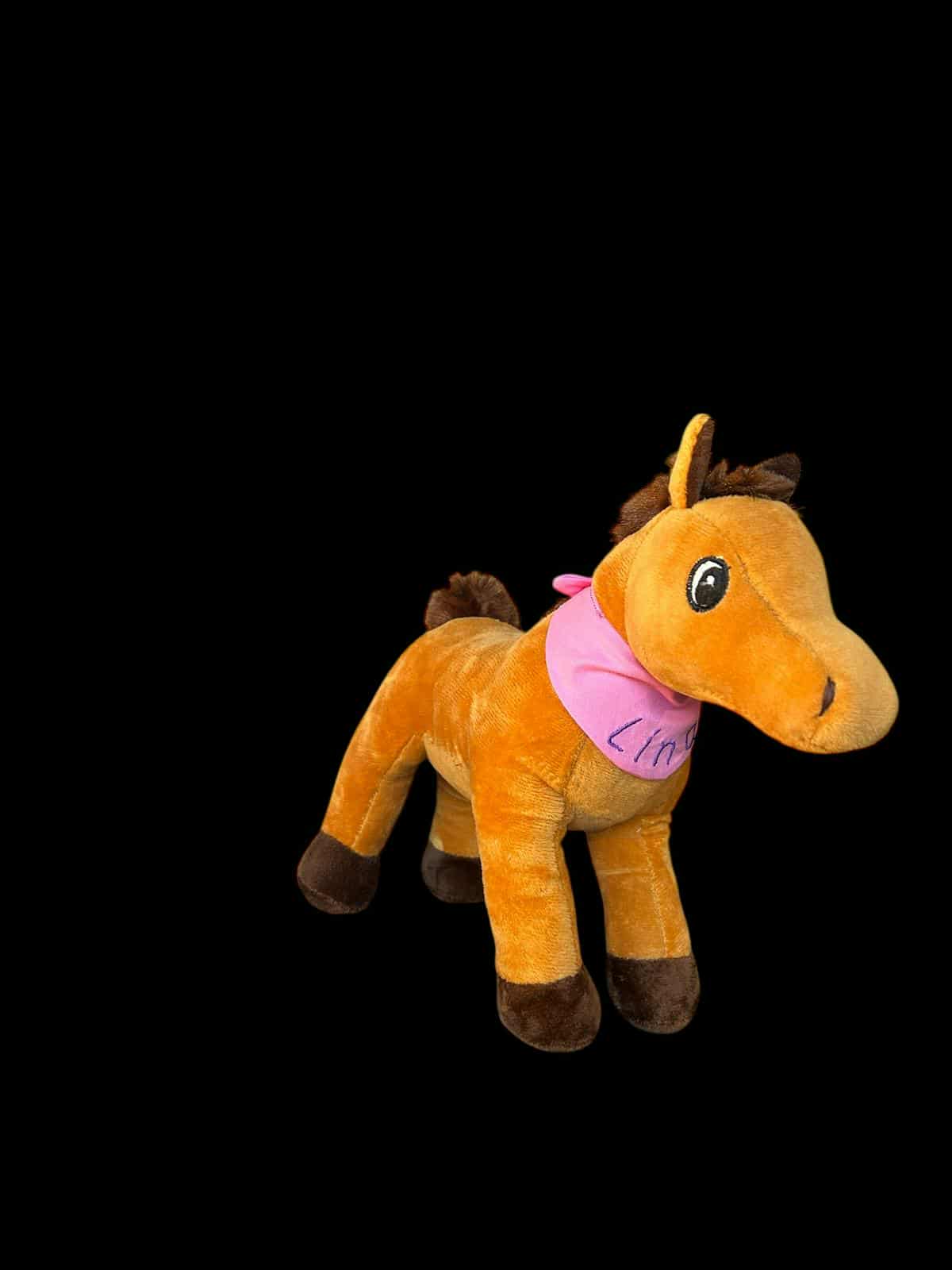Polly das Pferd - personalisiertes Kuscheltier mit Namenshalstuch in unterschiedlichen Designs