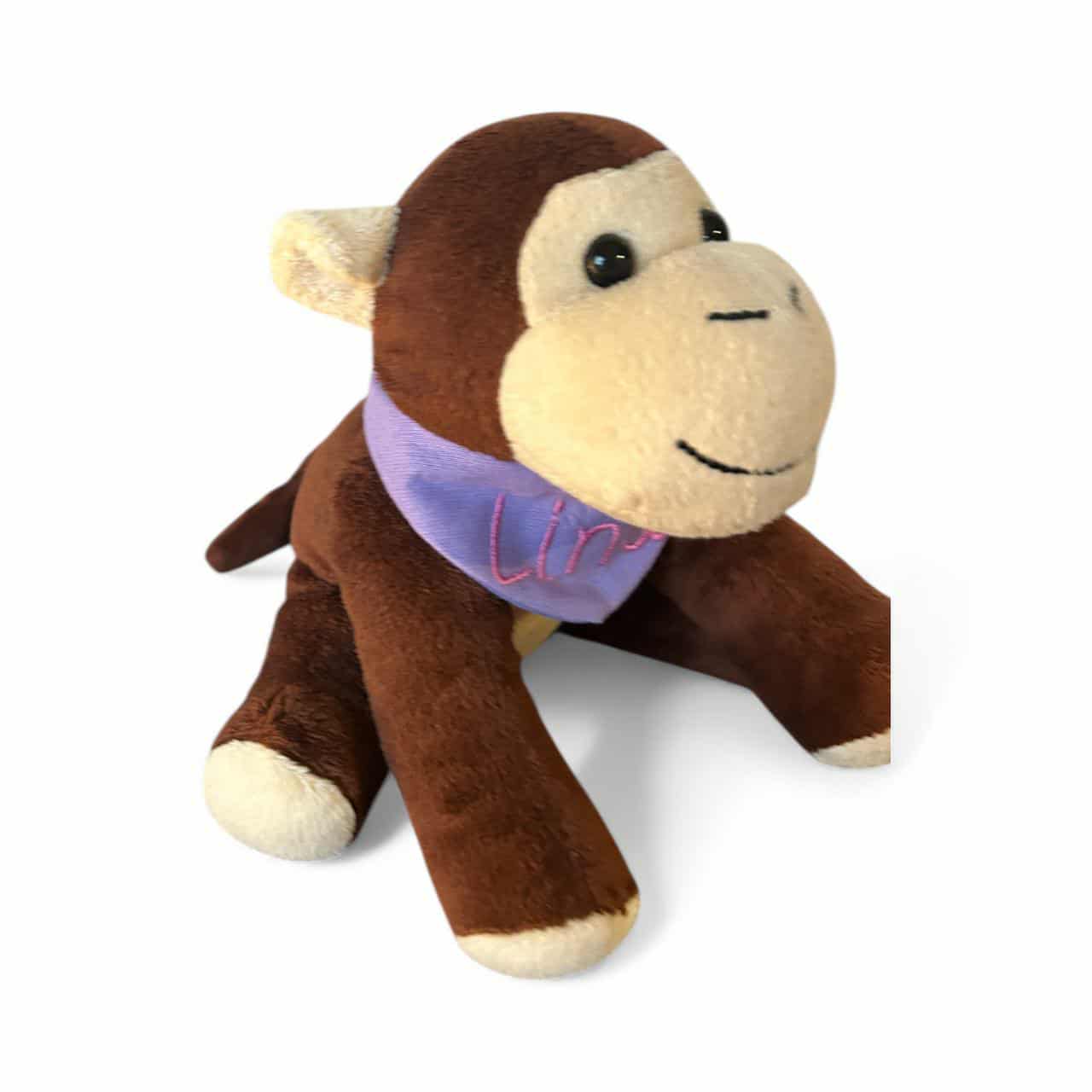 Charly das Äffchen - personalisiertes Kuscheltier mit Namenshalstuch in unterschiedlichen Designs