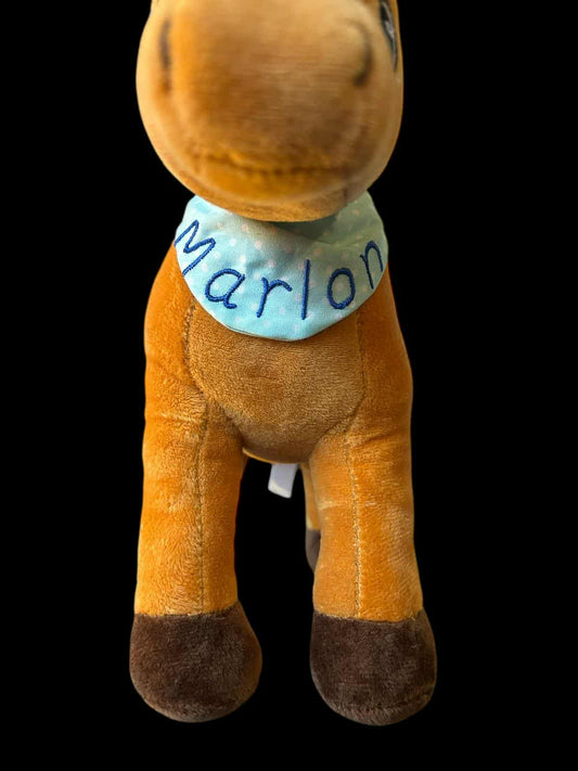 Polly das Pferd - personalisiertes Kuscheltier mit Namenshalstuch in unterschiedlichen Designs