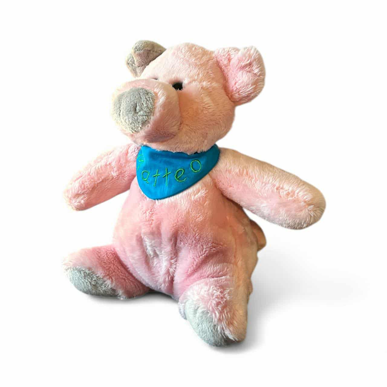 Piggy das Schwein - personalisiertes Kuscheltier mit Namenshalstuch in unterschiedlichen Designs