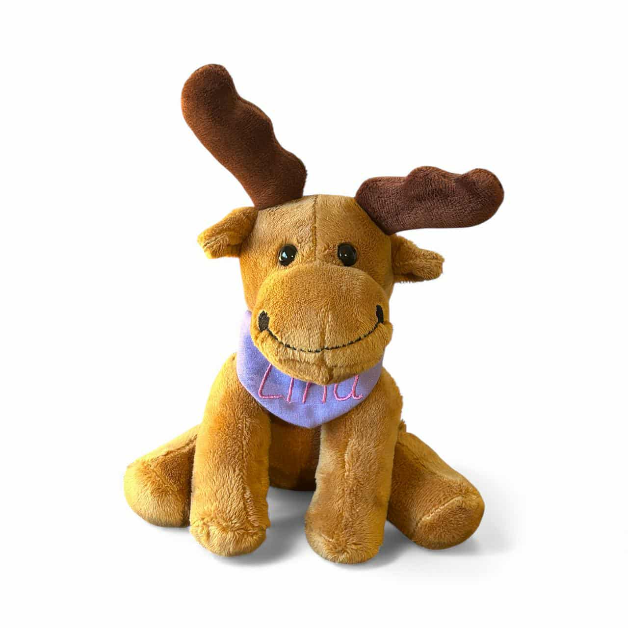Elchbert der Elch - personalisiertes Kuscheltier mit Namenshalstuch in unterschiedlichen Designs