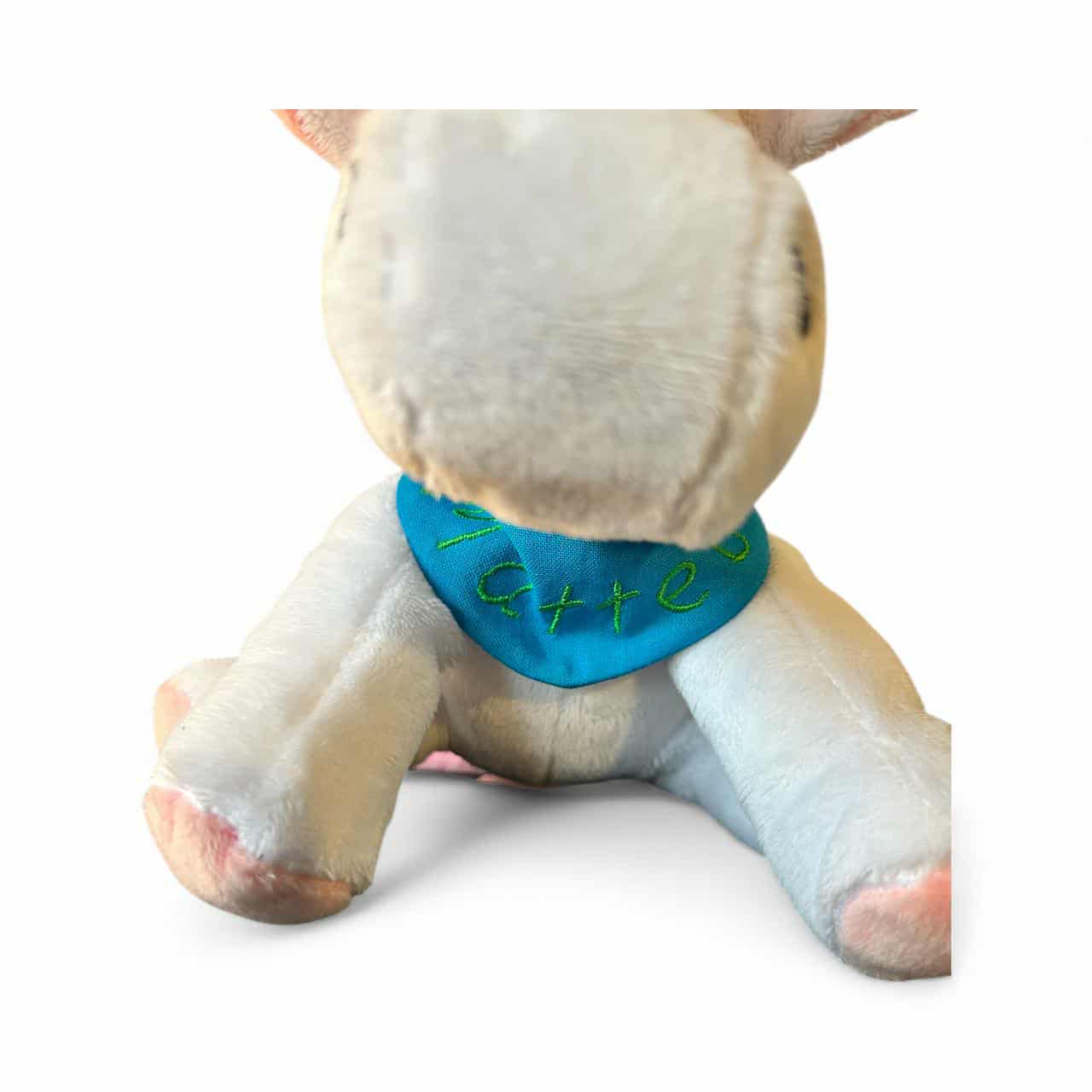 Kuschelwolke das weiße Einhorn - personalisiertes Kuscheltier mit Namenshalstuch in unterschiedlichen Designs