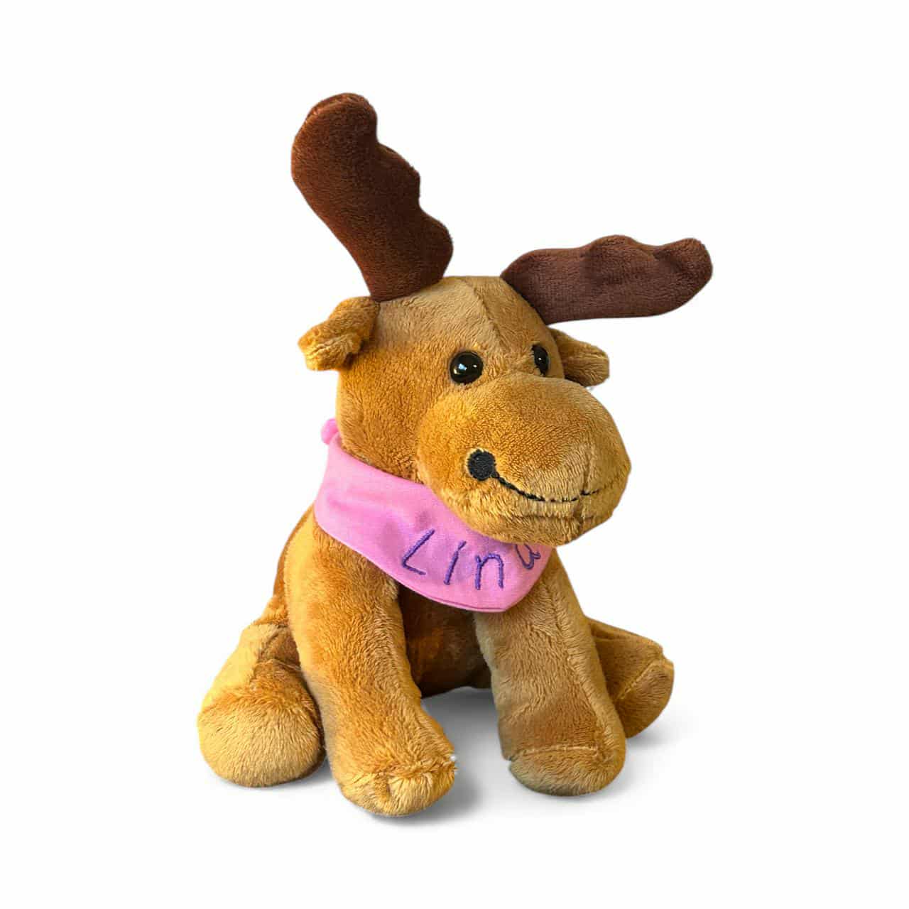 Elchbert der Elch - personalisiertes Kuscheltier mit Namenshalstuch in unterschiedlichen Designs