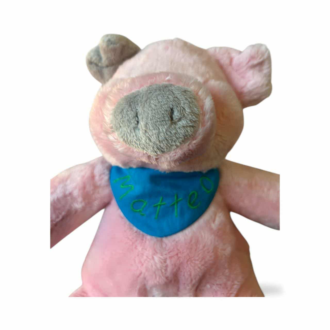 Piggy das Schwein - personalisiertes Kuscheltier mit Namenshalstuch in unterschiedlichen Designs